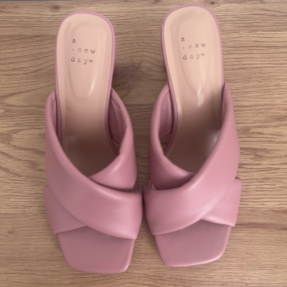 A New Day Clementine Heeled Sandals Mauve Size 8.5 - Picture 3 of 5